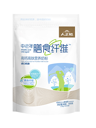 中老年膳食纤维高钙高铁营养奶粉400g